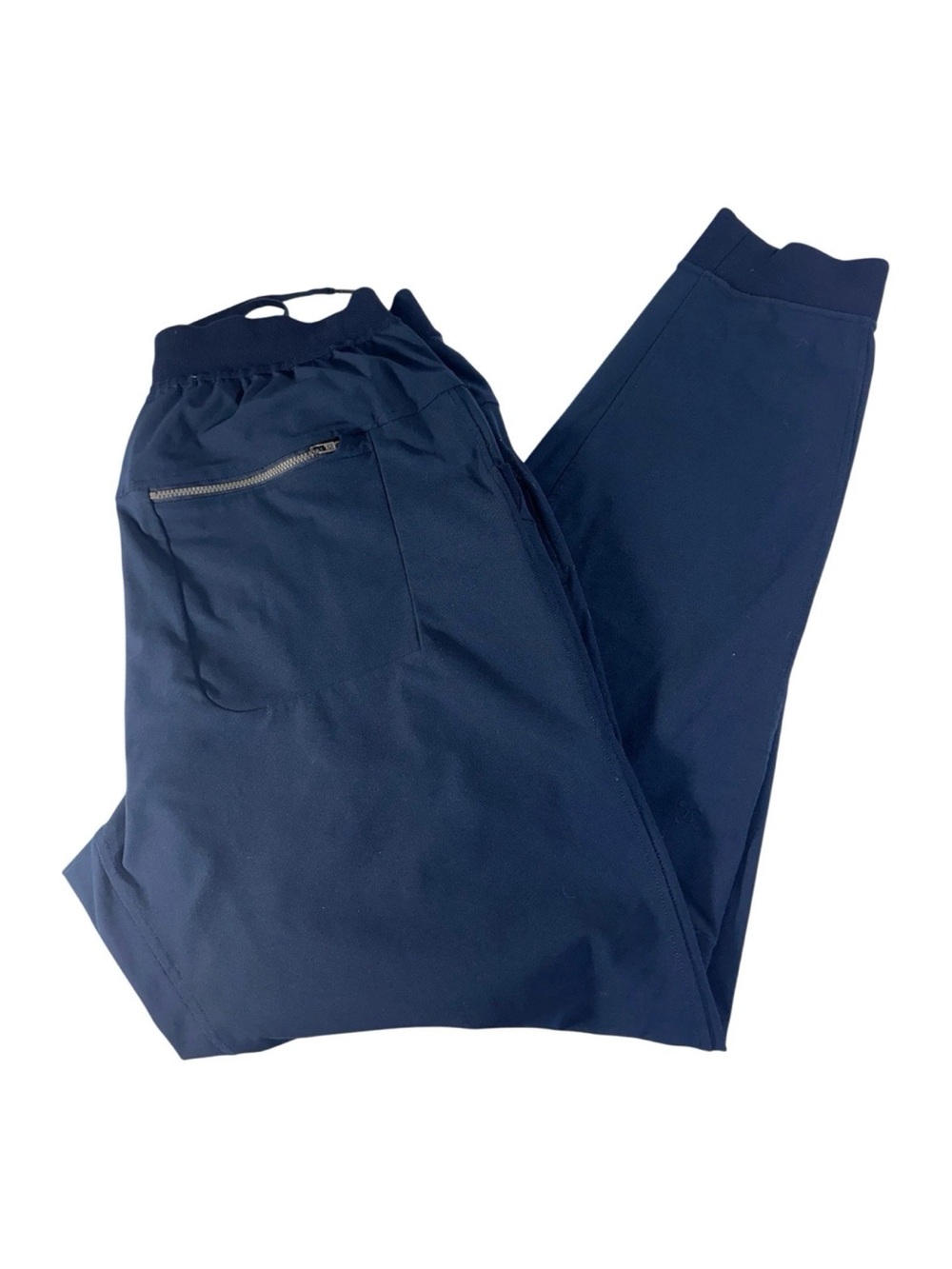 Lululemon Men’s Navy Joggers Elastic Waist Zip Pocket Size Large